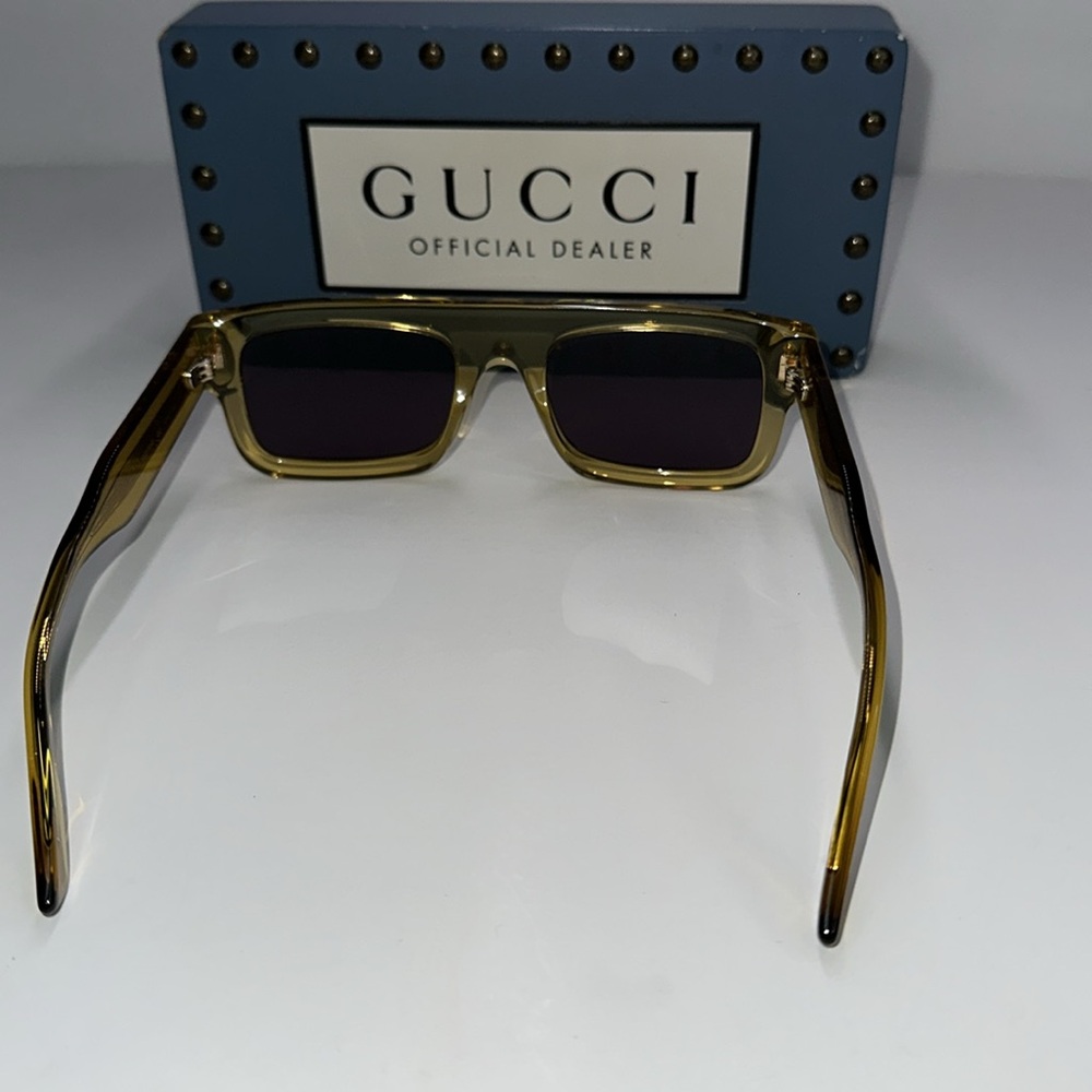💯- New Authentic GUCCI GG1085S Trendy Sunglasses – Vibrant Yellow and Grey - Picture 10 of 14